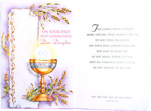 First Communion Card: Daughter (3)